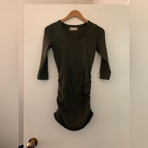 Green bodycon sweater dress